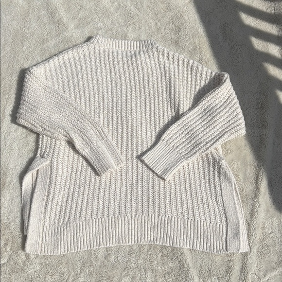 Aerie Oversized Knit Top – Size M | Neutral Cozy | Slouchy Fit - Picture 6 of 7